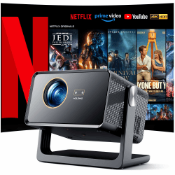 WOLFANG Mini Beamer 4K mit Autofokus & Trapezkorrektur
