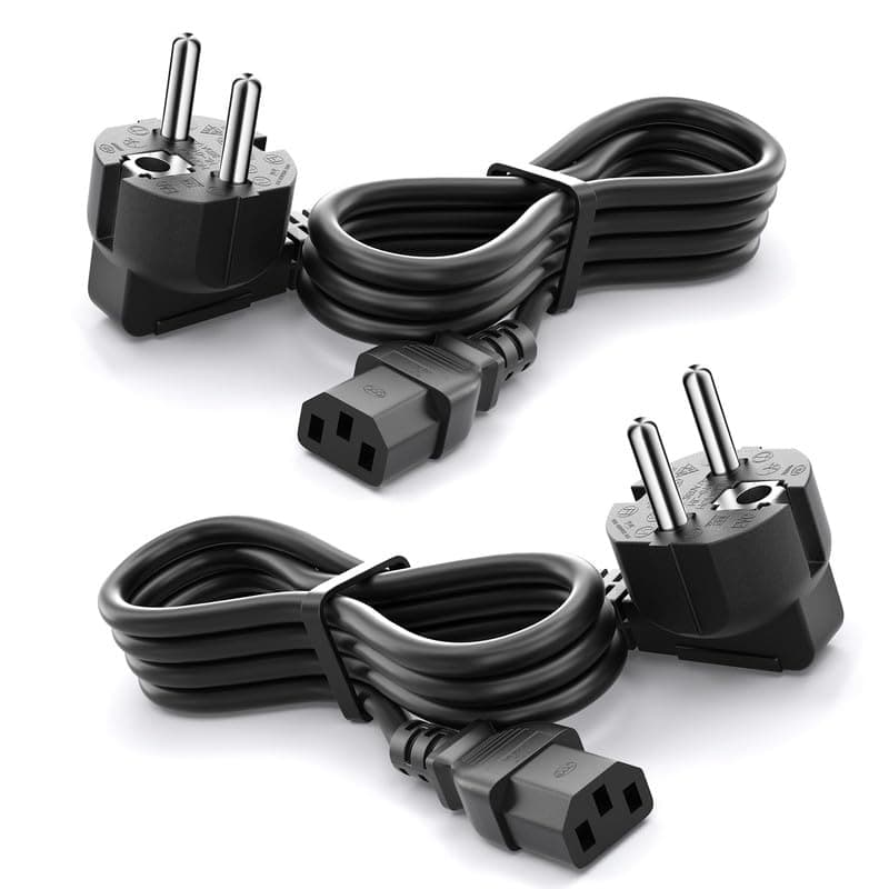 TV Stromkabel (2 Stück 1.8m) - CYD Universal Kabel Laptop 250V 10A