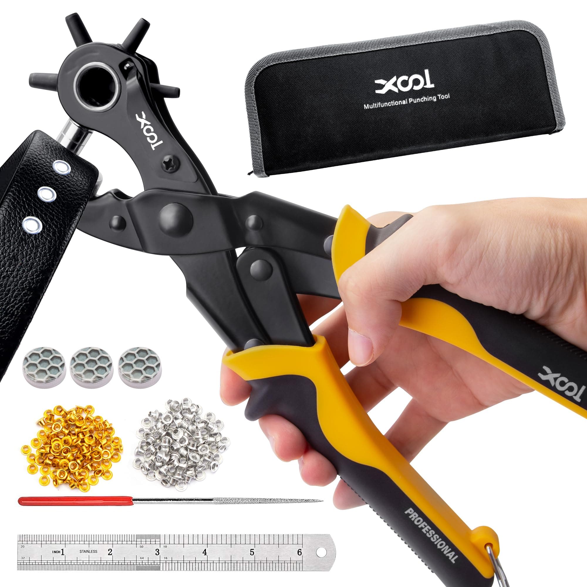 XOOL 2-in-1 Leder Lochzange Ösen Werkzeug Set 🛠️
