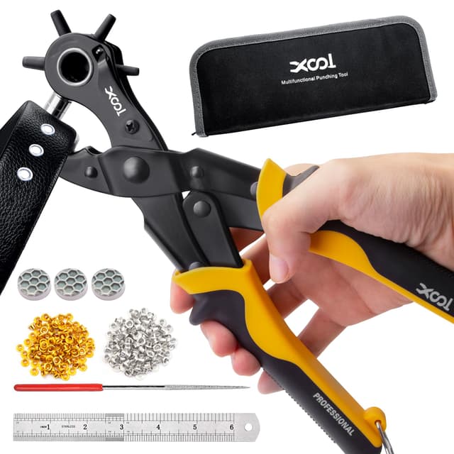 XOOL 2-in-1 Leder Lochzange Ösen Werkzeug Set 🛠️