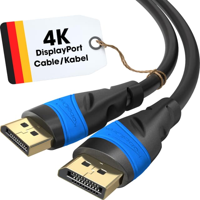 🔥 KabelDirekt – 4K DisplayPort Kabel – 5 m – DP Kabel: Gaming bei 144Hz! 🎮