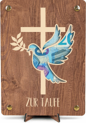 XL Geldgeschenk aus Holz zur Taufe 💌 - Handgemacht und Personalisierbar