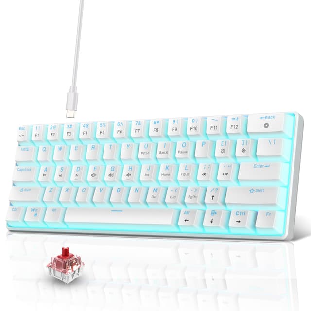 Snpurdiri 60% Kabelgebundene Mechanische Gaming Tastatur 🎮🔵