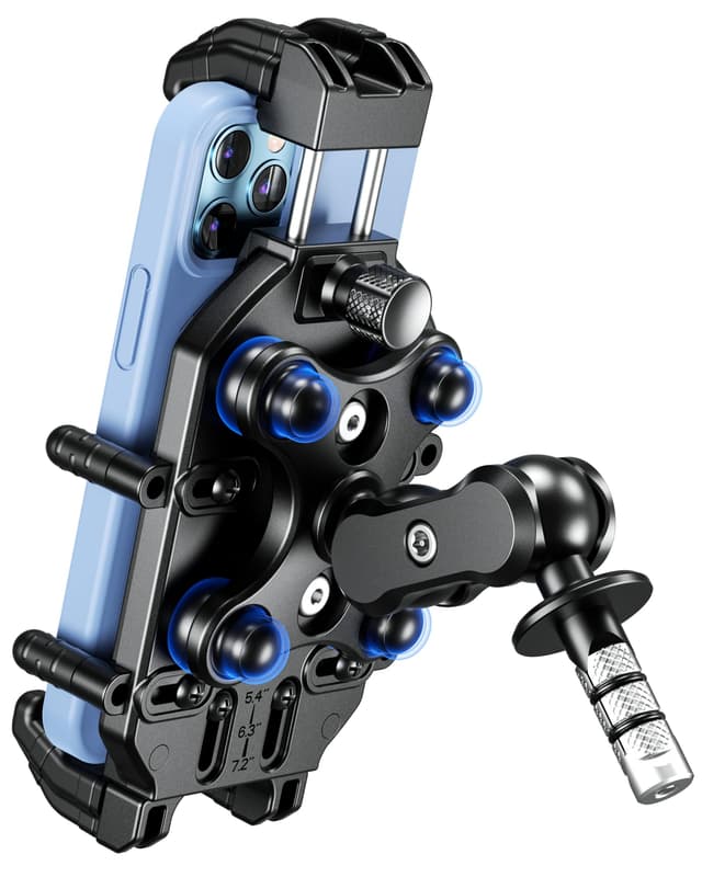 🏍️ BRCOVAN Motorrad Gabelvorbau Handyhalterung mit Vibrationsdämpfer und Sicherheitsschloss