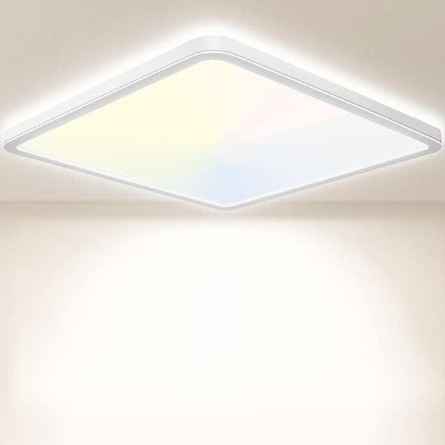 Seruno X LED Deckenleuchte 24W 6000K/4000K/3000K, 3200LM IP54 Ultra Dünn Deckenlampe