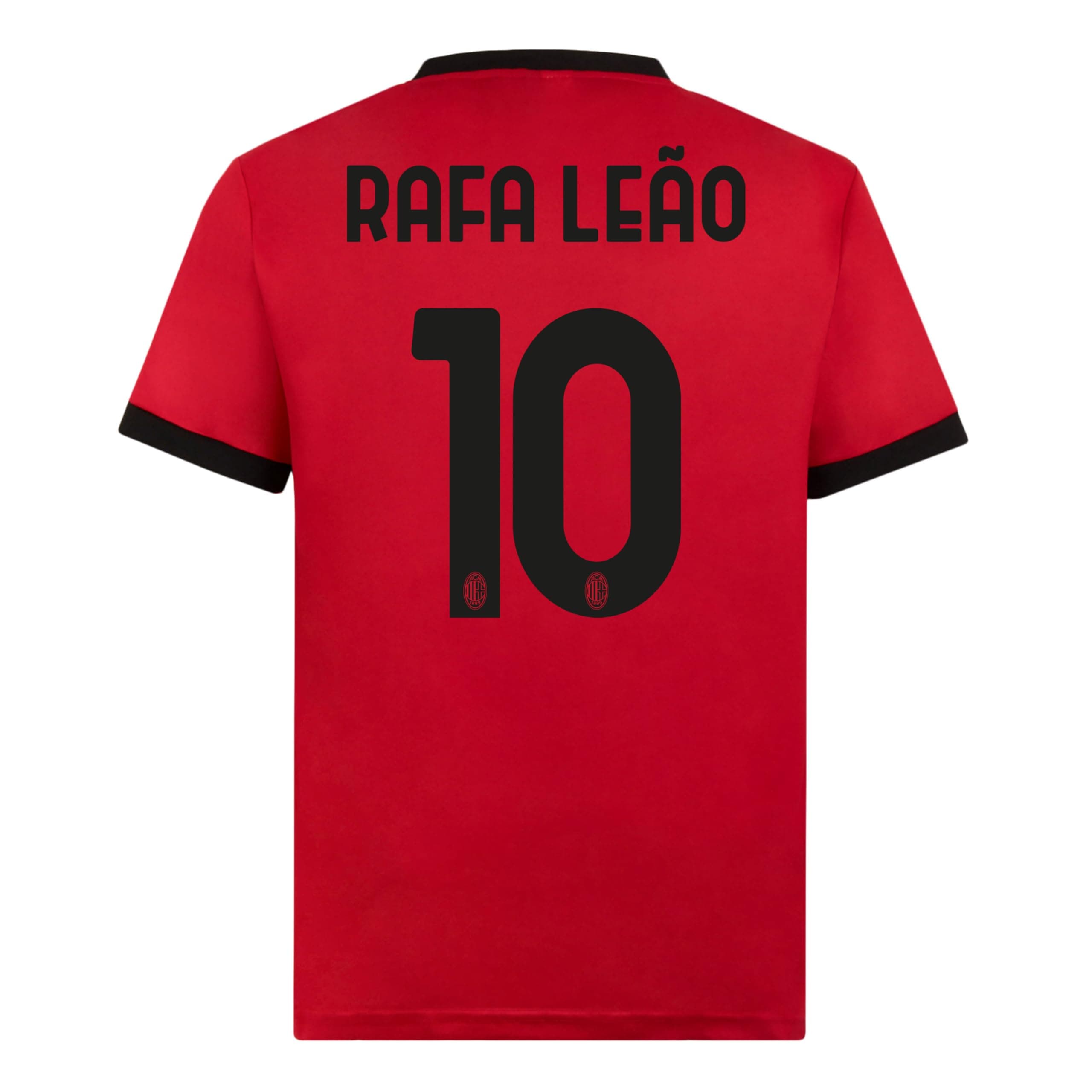 AC Milan Unisex Maglia Replica Stadio Rafa Leão 24 Home Offizielles Fußballtrikot 2023/24 L Rot ⚽🔴