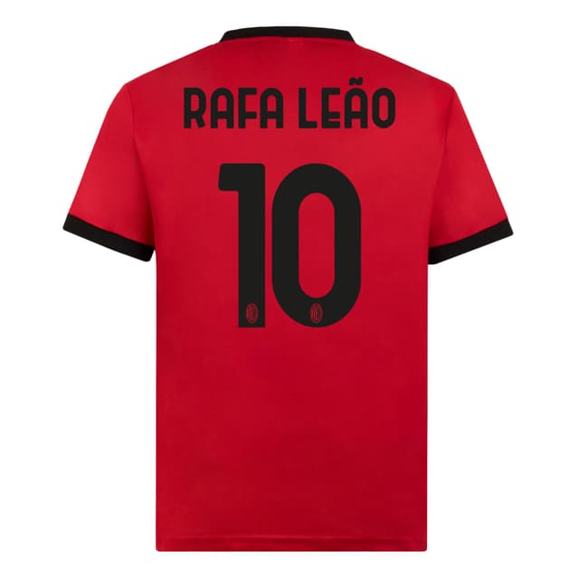 AC Milan Unisex Maglia Replica Stadio Rafa Leão 24 Home Offizielles Fußballtrikot 2023/24 L Rot ⚽🔴