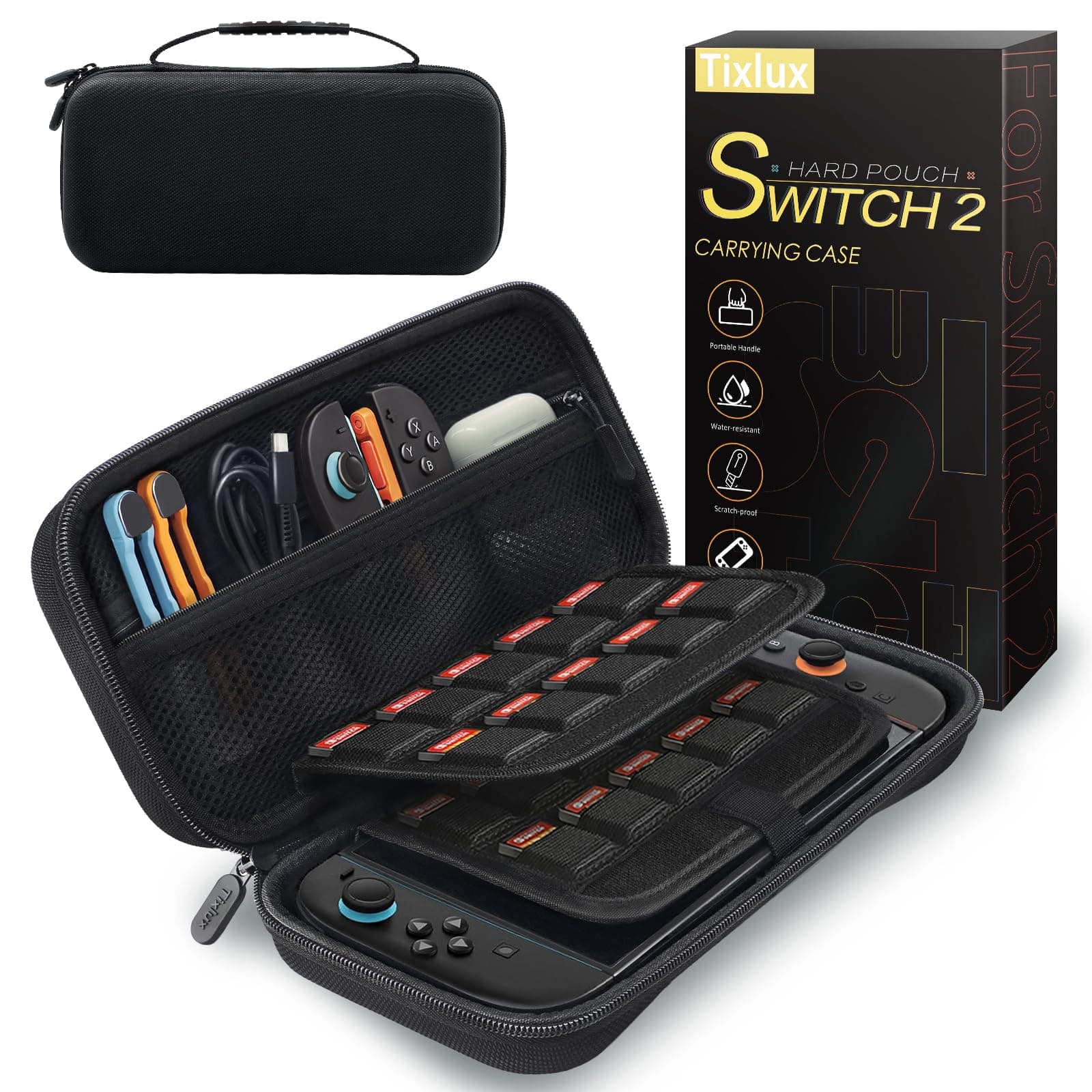 Tixlux Tasche für Nintendo Switch 2 (2025) 🎮👜 - Hartschalen-Case & Reiseetui