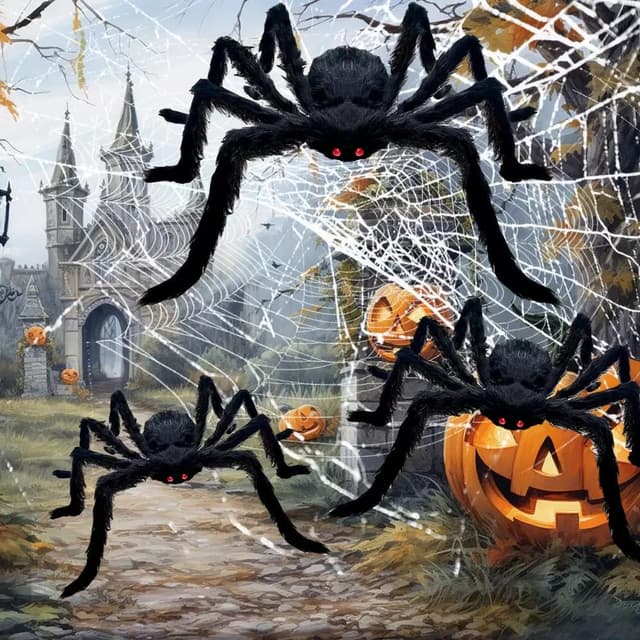 🎃 YZMXIY Halloween-Haarspinnen | Realistische gruselige Spinne Dekoration für Halloween-Partys