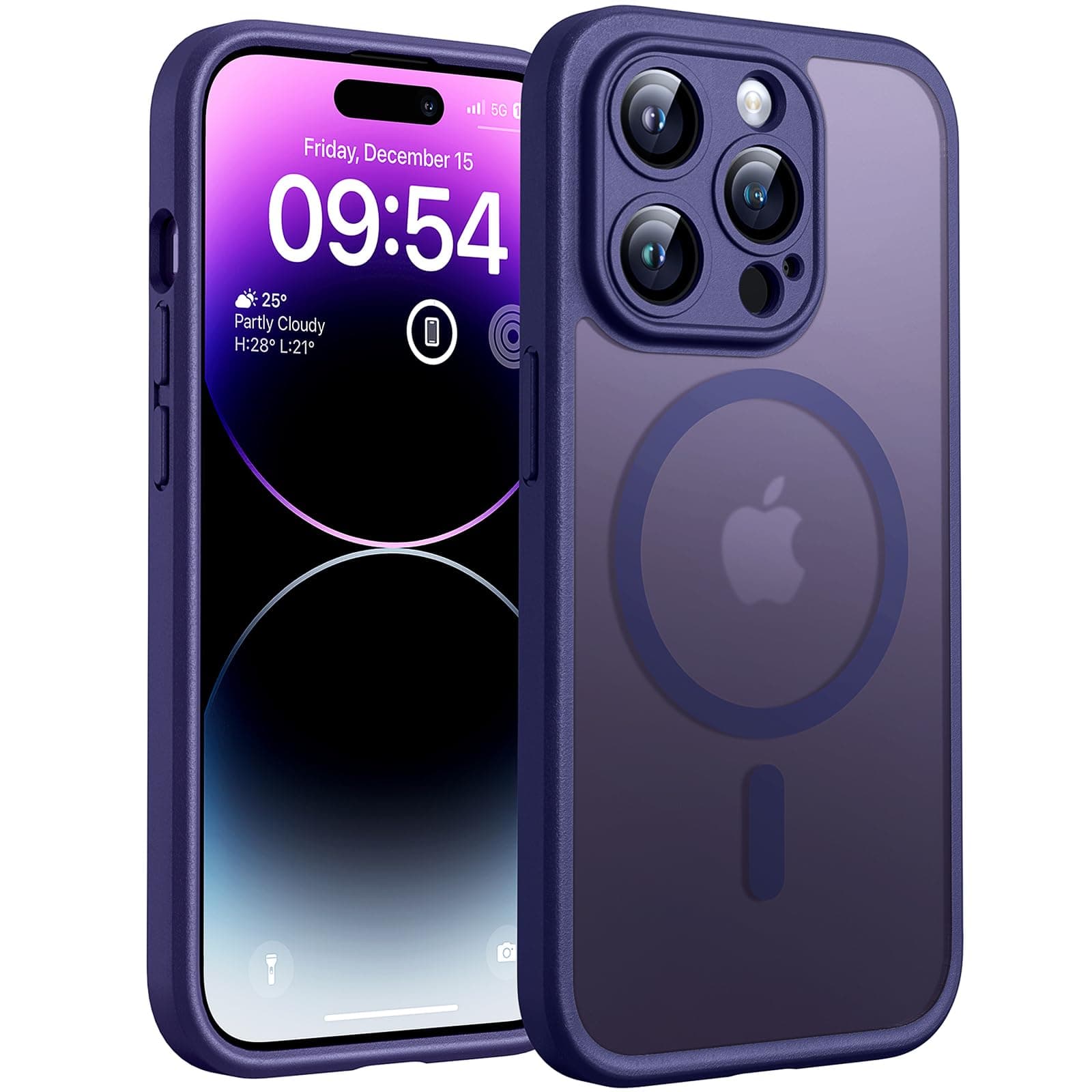 📱🔒 TOCOL iPhone 14 Pro Max Hülle für Magsafe - Dunkellila