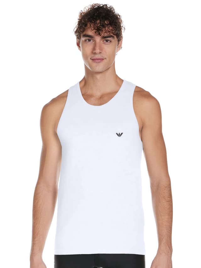 🔥 Emporio Armani Herren Men's Basic-Stretch Cotton Tank Schlafanzugoberteil L Weiß Deal! 🛍️