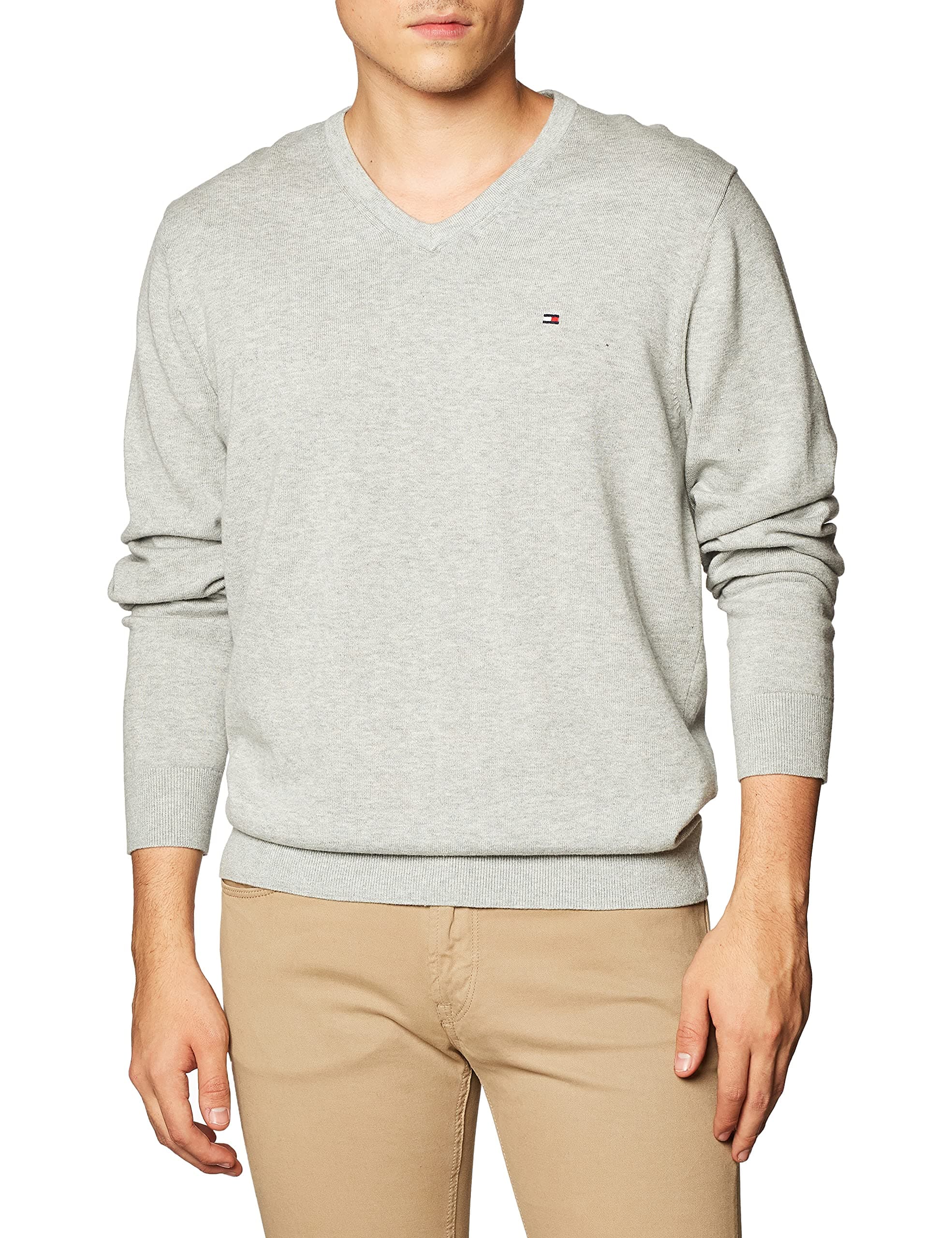 Tommy Hilfiger Herren Kurzarm Polo 3XL Große Größen Grey (Medium Grey Heather) 🌟👕