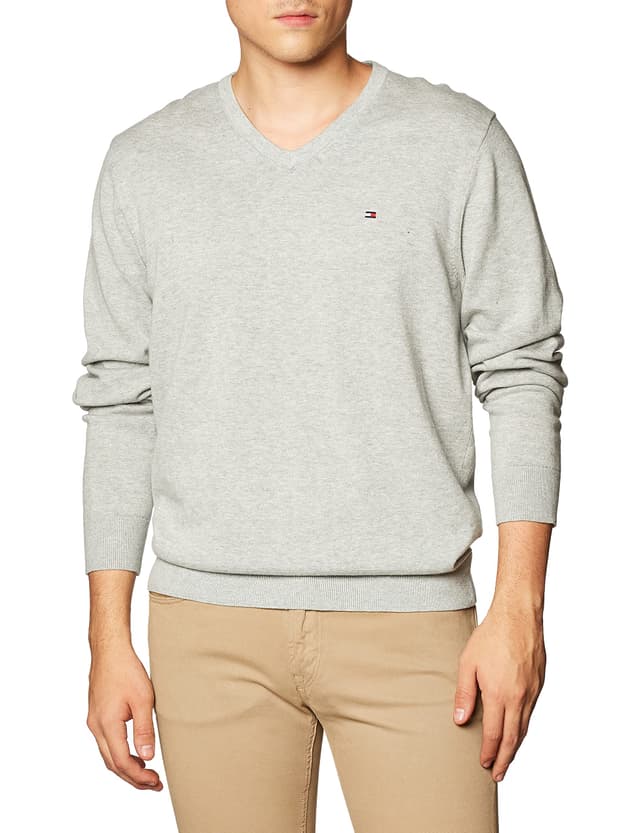 Tommy Hilfiger Herren Kurzarm Polo 3XL Große Größen Grey (Medium Grey Heather) 🌟👕