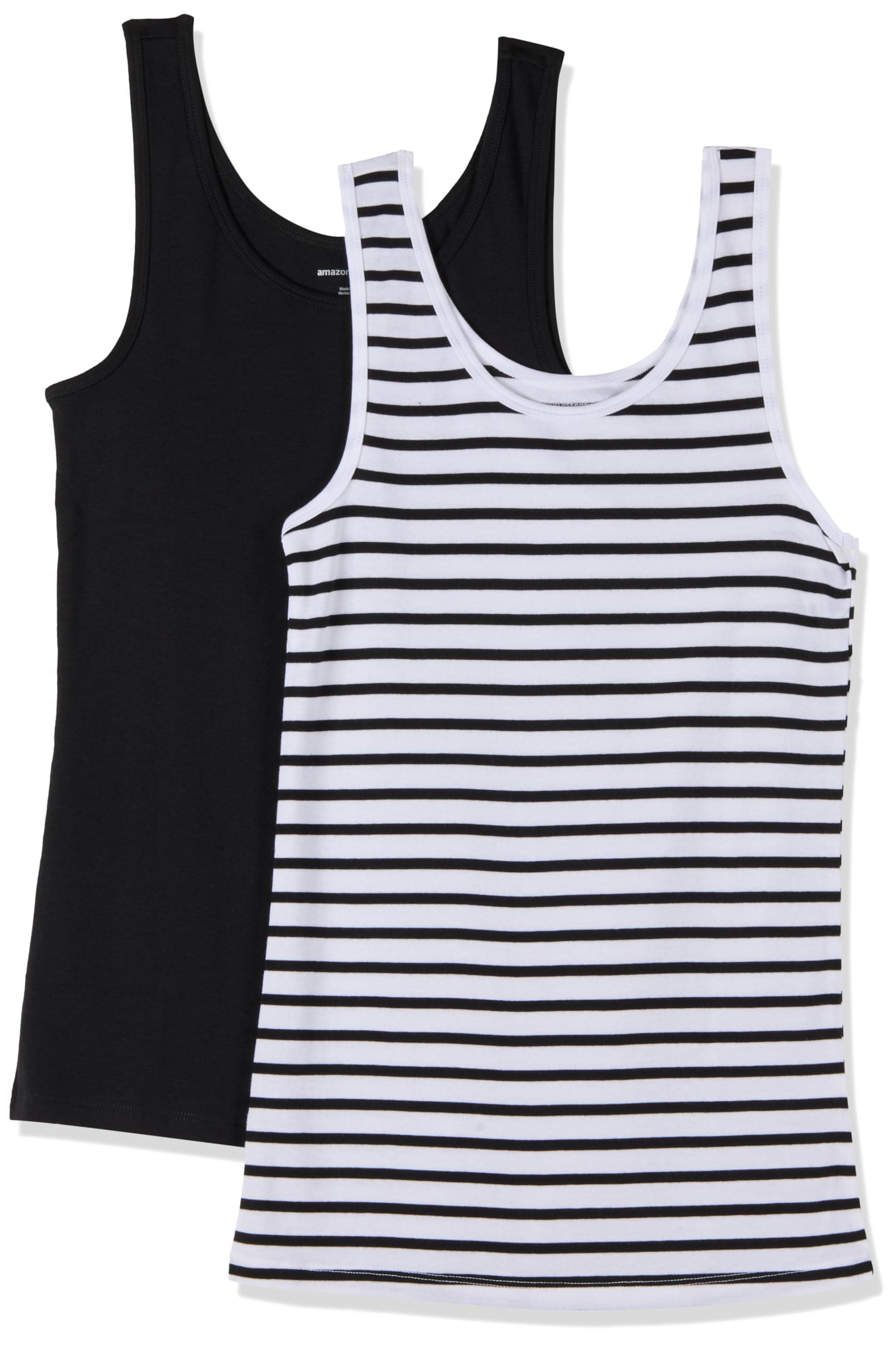 Angebot: Amazon Essentials Damen Tanktop, 2er-Pack Schwarz/Weiß Streifen 😍👚