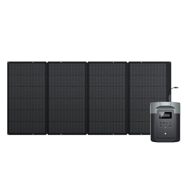 EcoFlow DELTA 2 Max+400W Solarpanel 🌞 Tragbare Powerstation 2048Wh