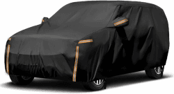 🚗🌧️ NEVERLAND Auto Abdeckplane Winter Wasserdicht Auto Garage - Car Cover XL 510 * 200 * 180cm Schwarz Design XL-#2