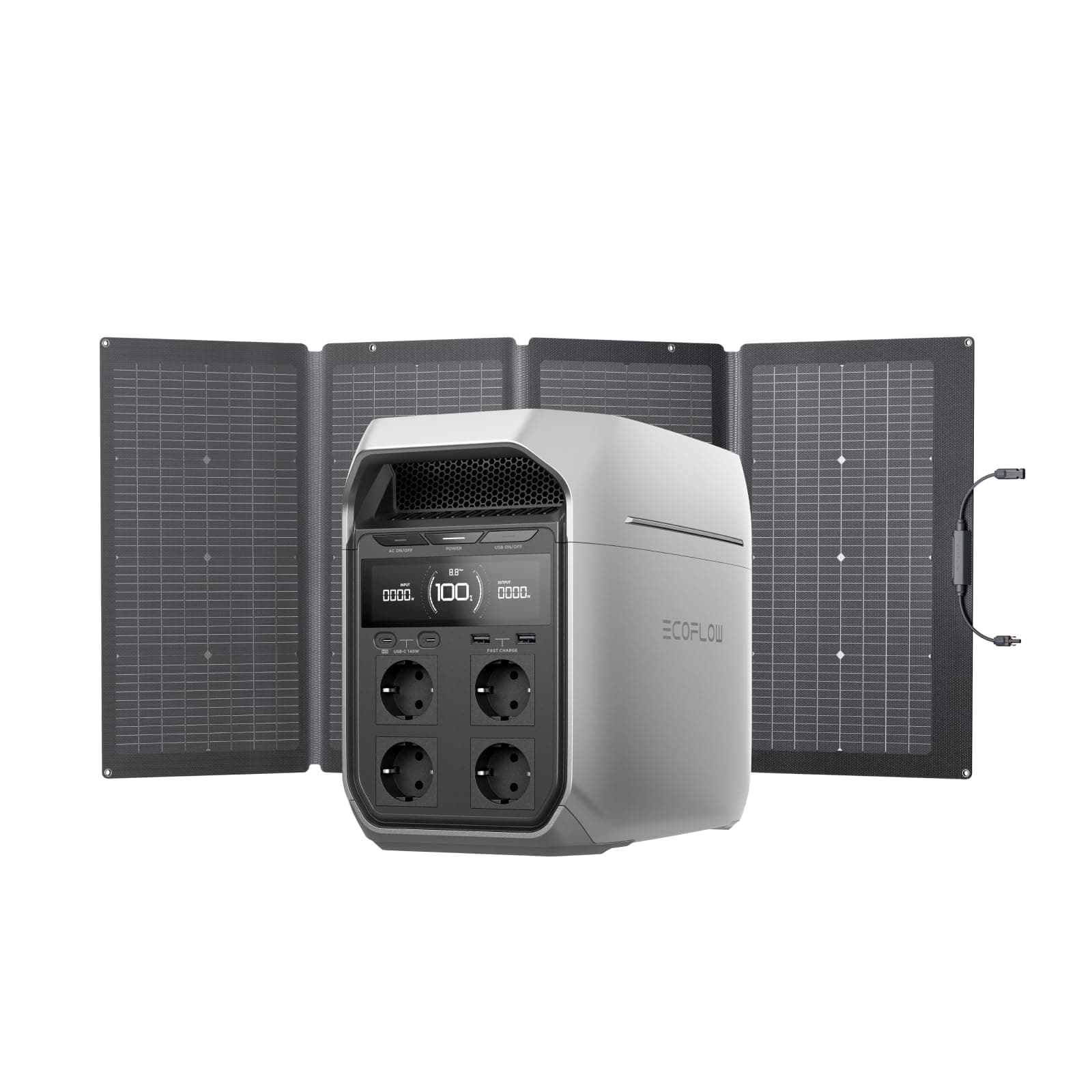 EF ECOFLOW DELTA 3 Plus Tragbare Powerstation 1 024 Wh mit 220 W Solarpanel 🌞🔋