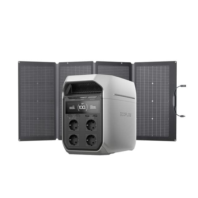 EF ECOFLOW DELTA 3 Plus Tragbare Powerstation 1 024 Wh mit 220 W Solarpanel 🌞🔋