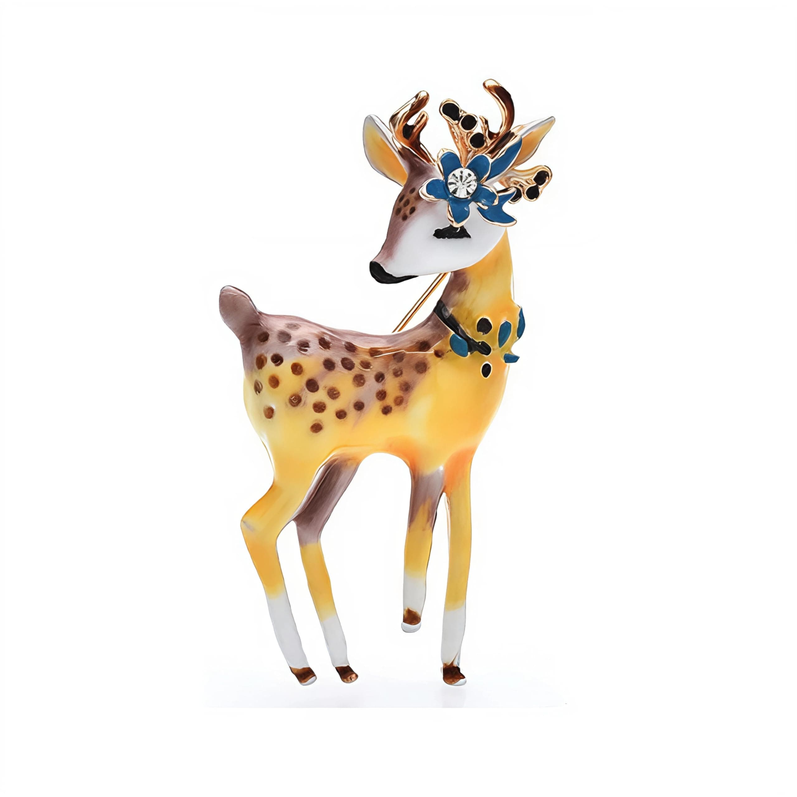 🦌 Reh Brosche - Niedliche Elch Hirsch Anstecknadel klein 4,5cm 🎁
