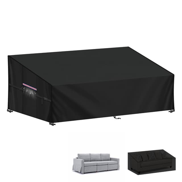 🌿 LAMUNI Gartensofa Schutzhülle 3-4 Sitzer Abdeckung 208x99x89/61cm 🌞