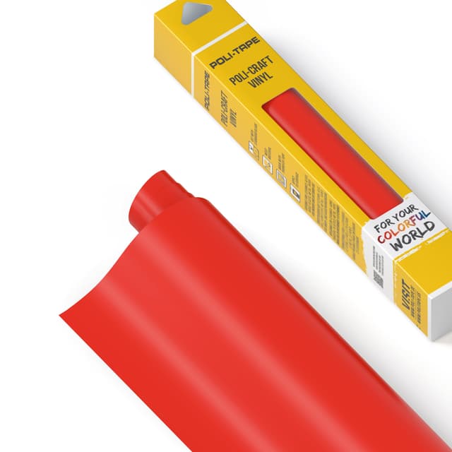 POLI-CRAFT Vinyl Klebefolie (PERMANENT) - Selbstklebende Plotterfolie für DIY-Projekte