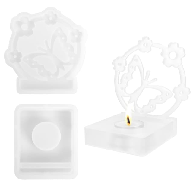 🕯️🦋 Skycase Kerzenhalter Silikonformen - 3D Silikon Gießformen