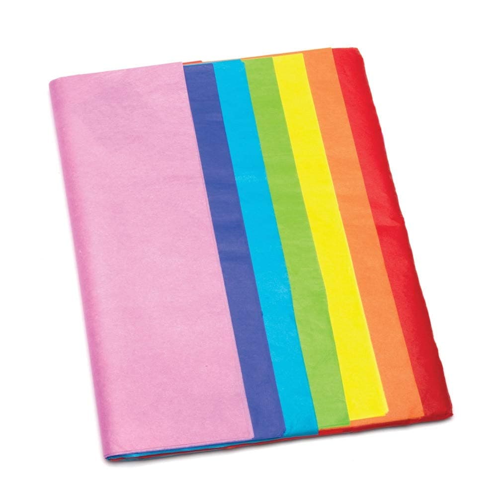 Baker Ross Seidenpapier in Regenbogenfarben (28 Stück) 🌈 Bastelmaterial für Kinder