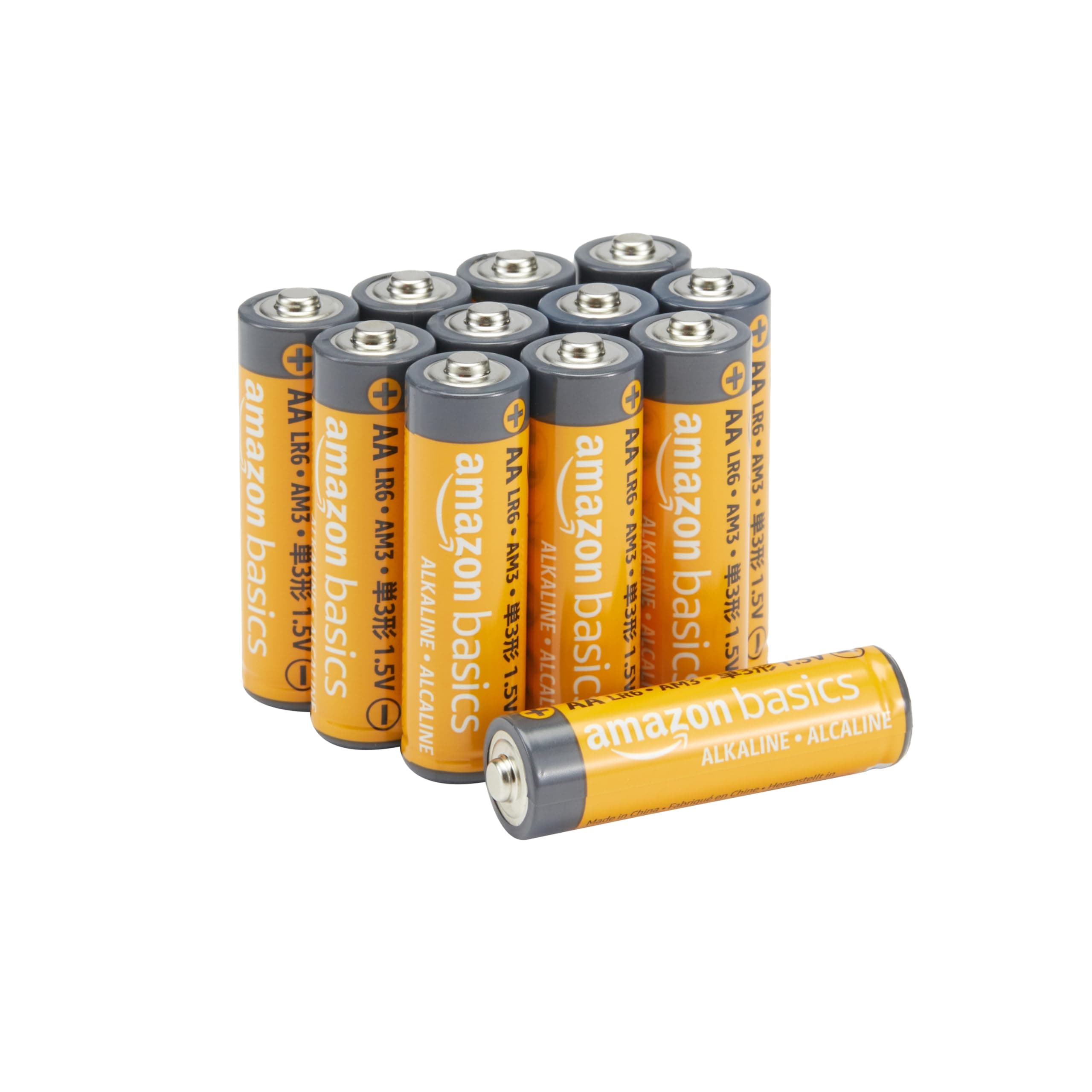 🔋🔋🔋 Amazon Basics AA-Alkali-Hochleistungsbatterien, 1,5 V, 10 Jahre lagerfähig, 12 Stück