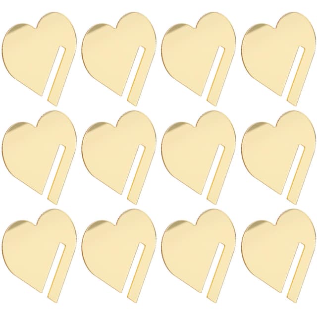 DEARMAMY 30 Stück Herz-Getränkeanhänger Aus Acryl Weinanhänger In Herzform Trinkgläser-Marker Weinglas-Anhänger Stielmarker Für Bar Hochzeit Weinparty Getränke Goldfarben 🍷🍷