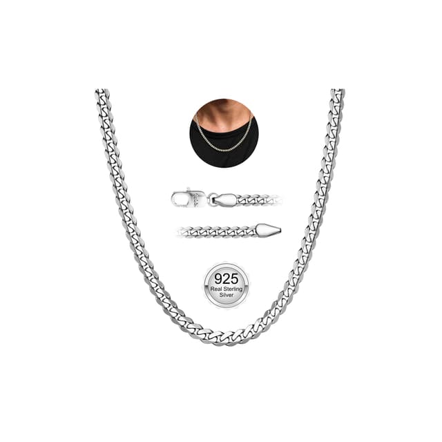 YADOCA Silberkette Herren 925 Silber, 3mm/5mm Dicke Halskette Kette für Männer 🌟 Premium-Qualität 🎁