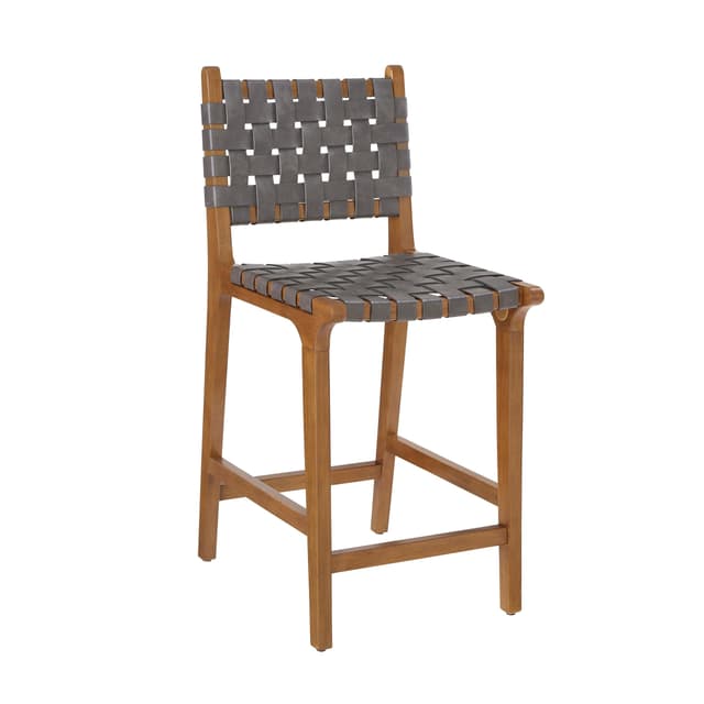 🌟 Ball & Cast Gewebter Tresen Barhocker mit Rückenlehne | Holz Küchenhocker 🪑