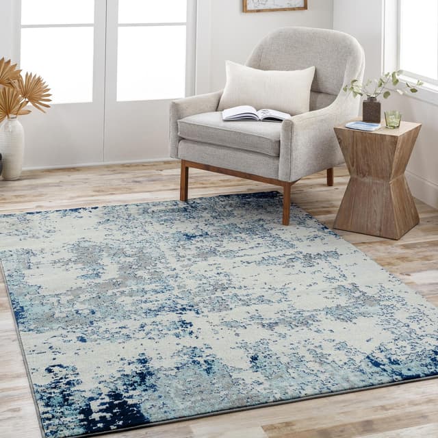 Livabliss Moroni Wohnzimmer Teppich modern – Abstrakt Design in Marmor Optik für Wohnzimmer 120x170 cm