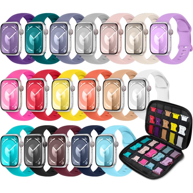 18er Pack Band kompatibel mit Apple Watch Armband für Frauen Männer ⌚️🌈