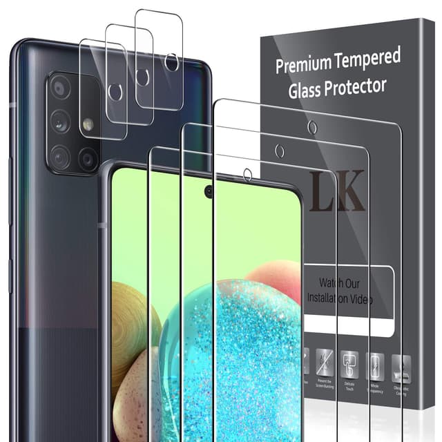 📱🔒 LK 6 Stücke Schutzfolie für Samsung Galaxy A71 Glas - 9H Härte, HD Klar Displayschutz