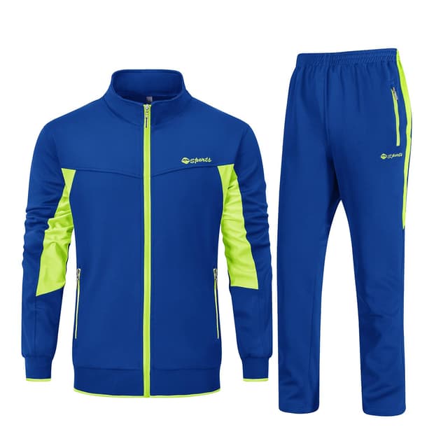 🏃‍♂️🔥 Rdrüko Jogginganzug Herren Set - Trainingsanzug Sportanzug XL - Saphirblau Grün