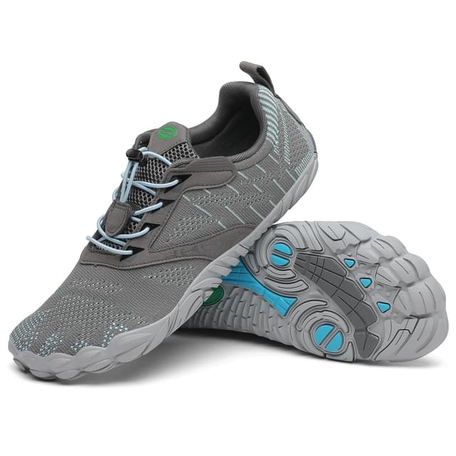 👟 SAGUARO Barfußschuhe Herren Damen Zehenschuhe Unisex Traillaufschuhe 43 EU Grau - Angebot!