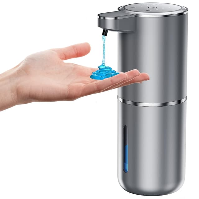 Fantictas Automatischer Seifenspender mit Sensor Infrarot, USB Aufladbar - Silber