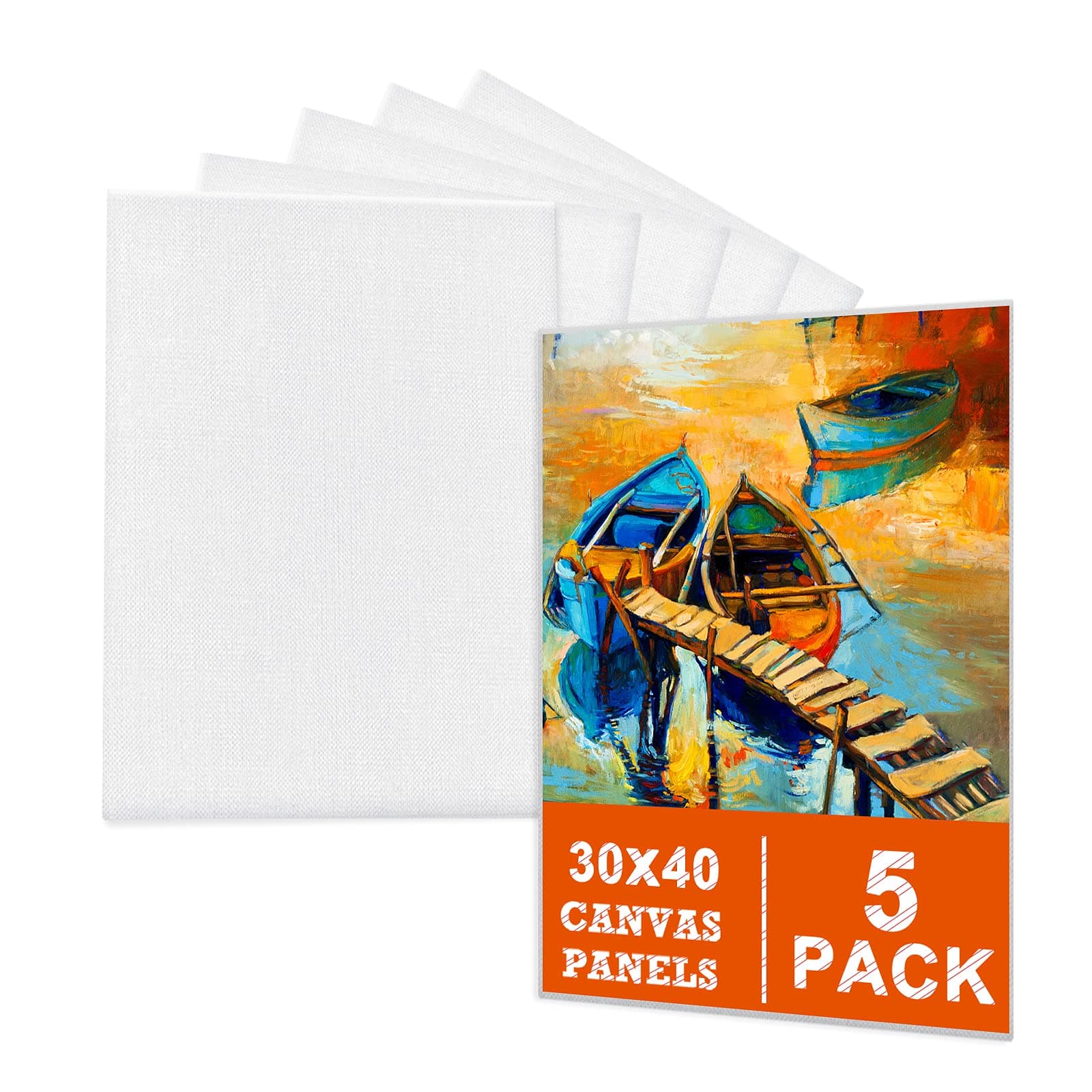 🎨 Leinwand zum Bemalen Set (5er Pack) – 30 x 40 cm