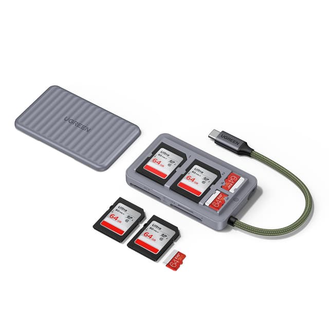 🚀 UGREEN SD Kartenleser DREI-Slot (2* SD+TF) mit Schutzhülle-Funktion (2*SD+2*TF) 📸📱