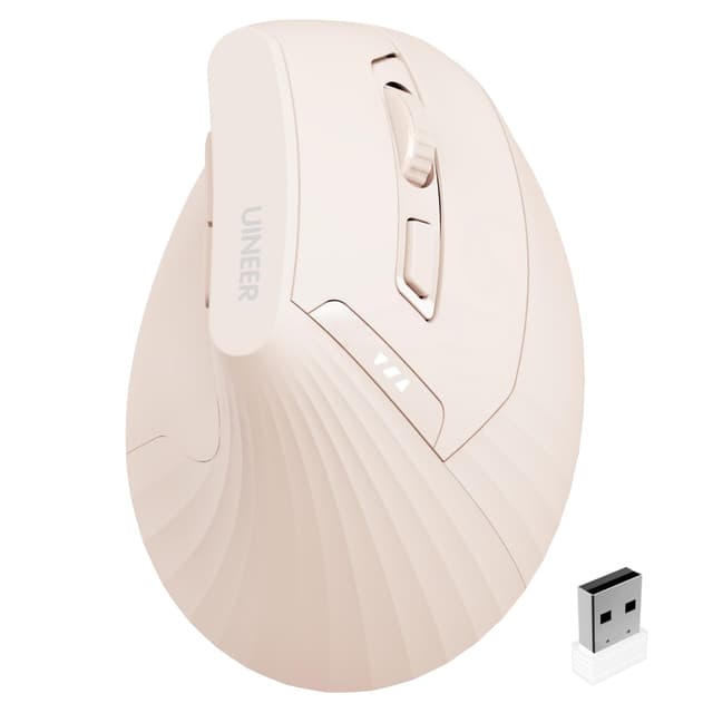 🌸 Uineer Vertikale Maus kabellos - Ergonomische Maus mit 4-Stufen DPI 🖱️