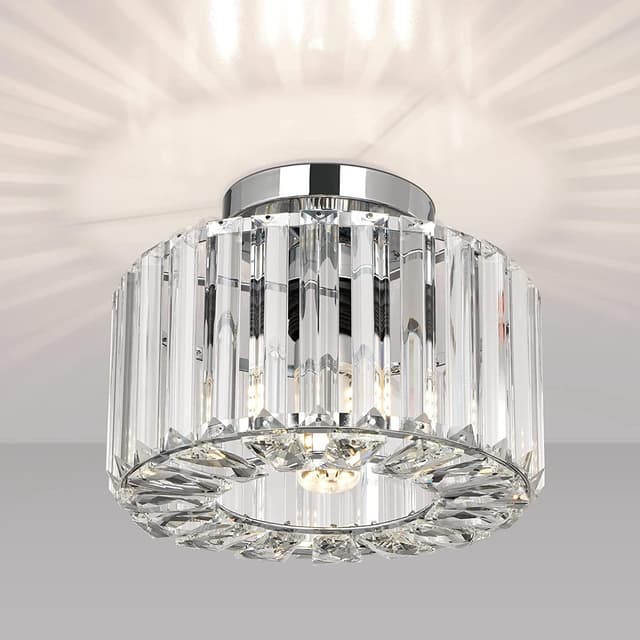FRIDEKO HOME Moderne Kristall Deckenleuchte - Vintage K9 Kristall Kronleuchter