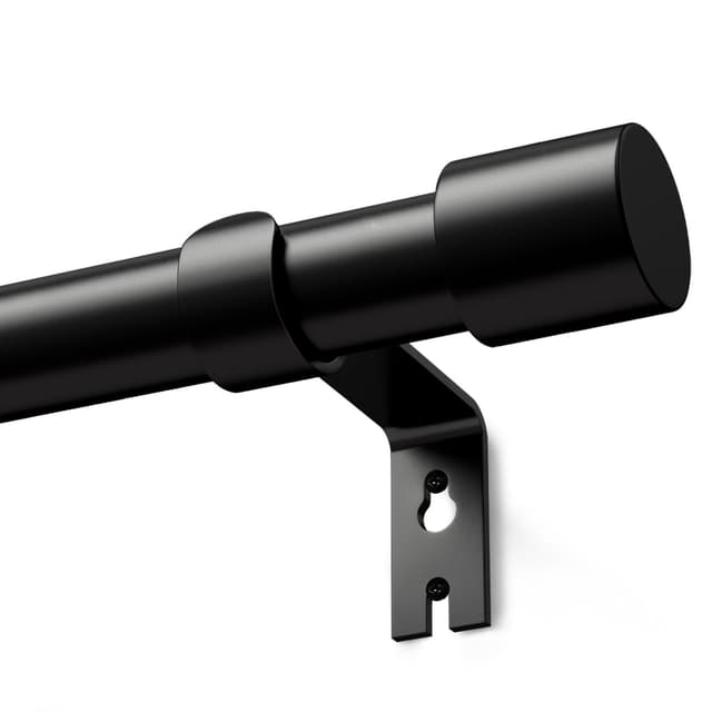 🌟 Schwarz Gardinenstange 76-228 cm | Ausziehbar & Robust | Vorhangstange für Fenster Outdoor