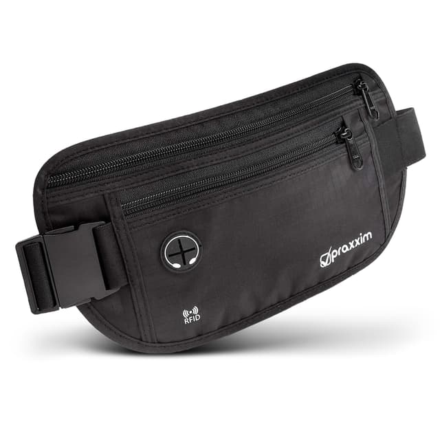 Praxxim Die Bauchtasche zum Reisen - DIEBSTAHLSICHER mit RFID Schutz 🌍