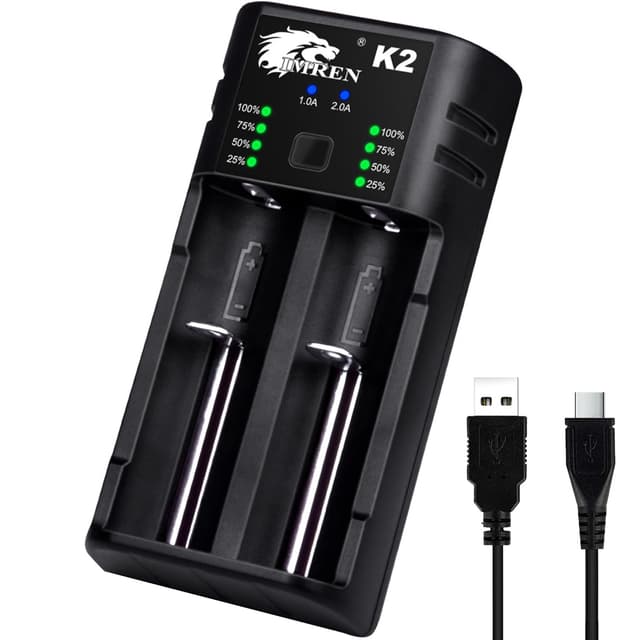 🔋 IMREN Universal Akku Ladegerät 18650 - 3.7V Lithium-Ionen Batterie ladegerät 🚀