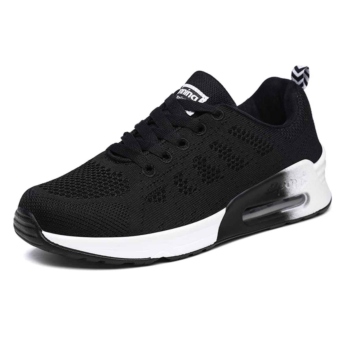 👟 Youecci Damen Laufschuhe Turnschuhe Outdoor Sneaker mit Leicht komfortabel 40 EU Schwarz Weißes Luftkissen - Sonderangebot!