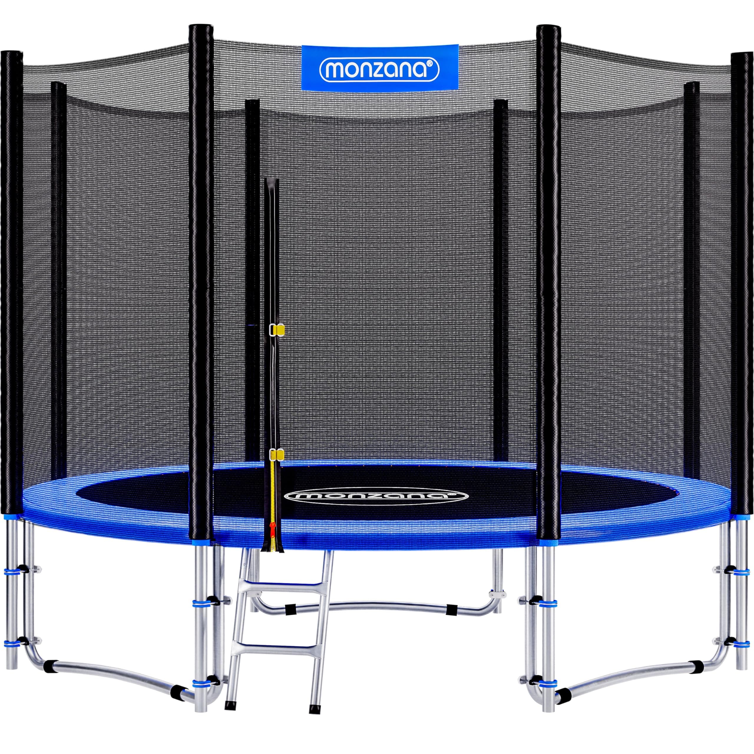 Monzana® Trampolin Ø 183/244/305/366/427 cm TÜV SÜD GS Zertifiziert Komplettset inkl. Sicherheitsnetz Leiter Randabdeckung Kindertrampolin Gartentrampolin 244cm 🎉🤸‍♂️