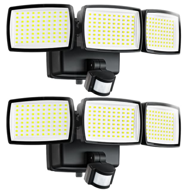 🔦🏡 AIXPI Bewegungsmelder Aussen Batterie, 240 LED Strahler mit Bewegungsmelder Batteriebetriebene Aussenlampe