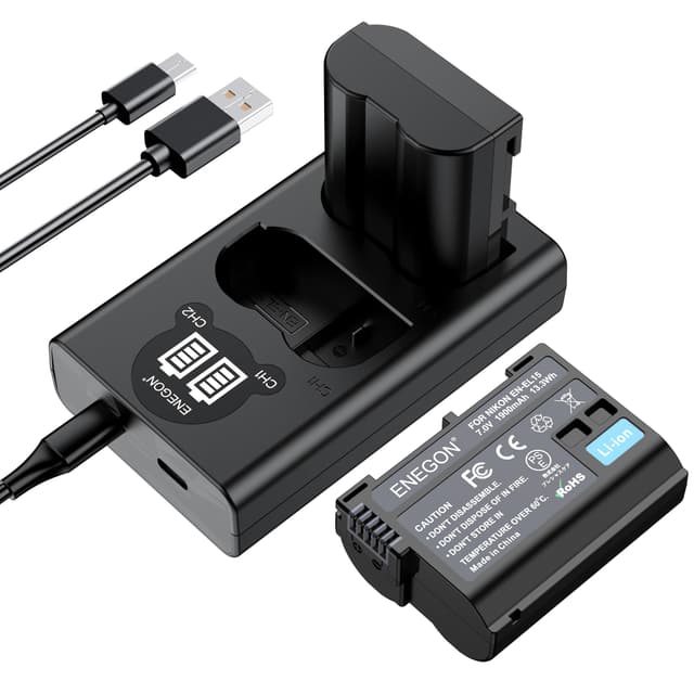 ENEGON EN-EL15/EL15C Akku (2 Stück) und Smart LED Dual USB Ladegerät Deal 📷🔋
