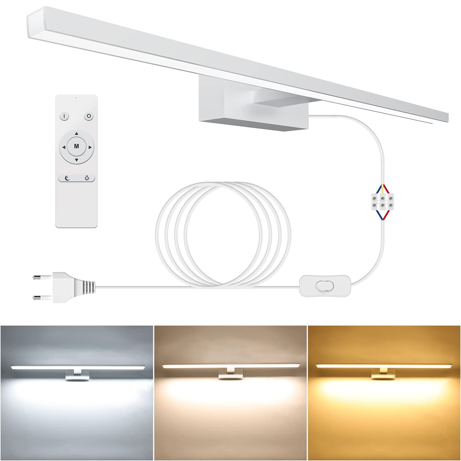 🌟 LED Spiegelleuchte Bad Mit Schalter 18W 80cm 1800 Lumen