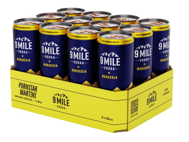 Angebot: 9 MILE Vodka Maracuja Premix - Tray mit 12 x 330 ml Dosen